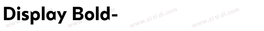 Display Bold字体转换